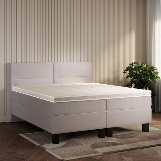 koami Boxspringbett Solane in Cord Grau