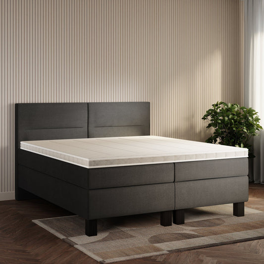 koami Boxspringbett Solane in Samt Grau