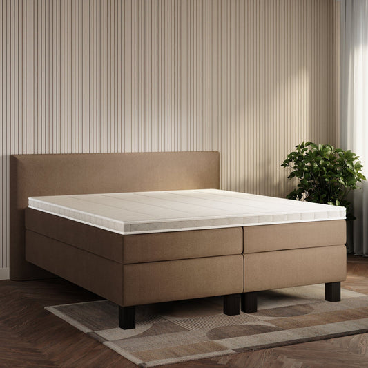 koami Boxspringbett Thalia in Samt Beige